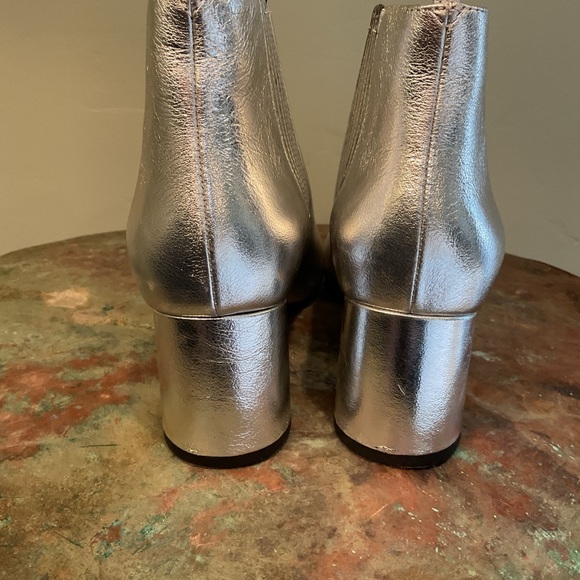 MARC JACOBS ROCKET CHELSEA SILVER ANKLE BOOTS - Picture 6 of 11